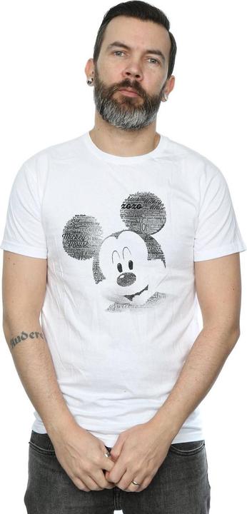 Immagine prodotto Disney Mickey Mouse Text Face Maglietta Uomo (XXL)