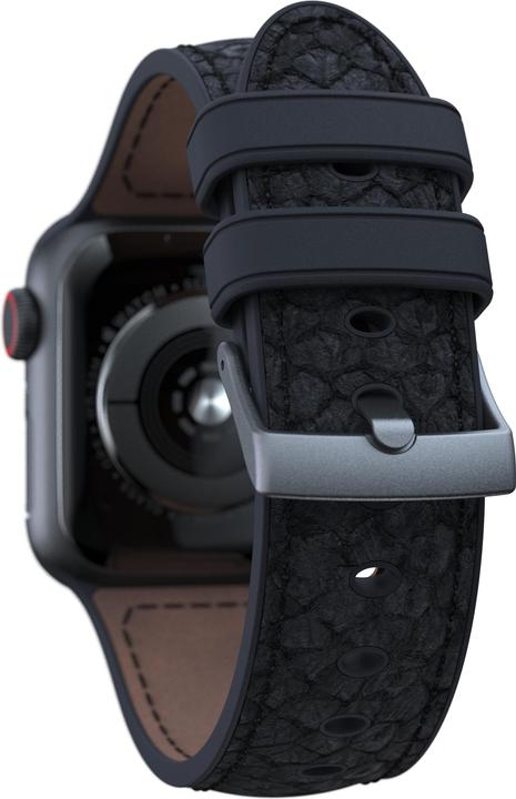 Image du produit Njord Bracelet en cuir de saumon Vindur Watch Strap for Apple Watch 44/45mm (45 mm, Cuir végétalien, Fermeture en acier inoxydable, Cuir de saumon)