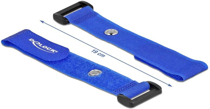 Image du produit Delock Serre-câbles velcro avec boucle et oeillet de fixation L 190 x l 25 mm bleu 5 pièces (Serre-câbles velcro, 190 mm, 5 pcs)