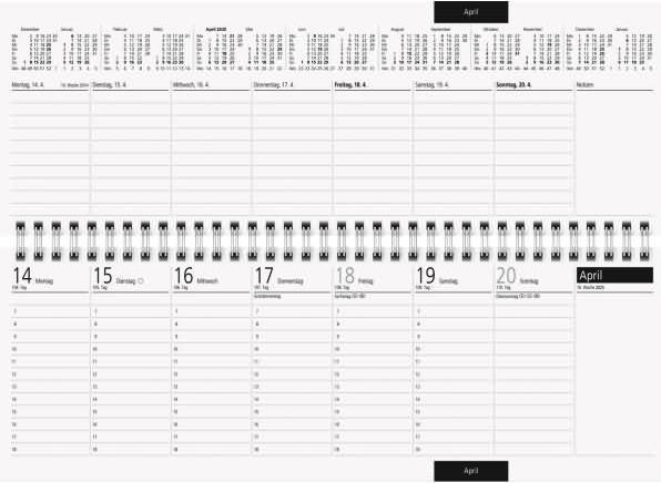 Image du produit Rido Tischkalender (297 x 105 mm, Couverture rigide, Allemand)