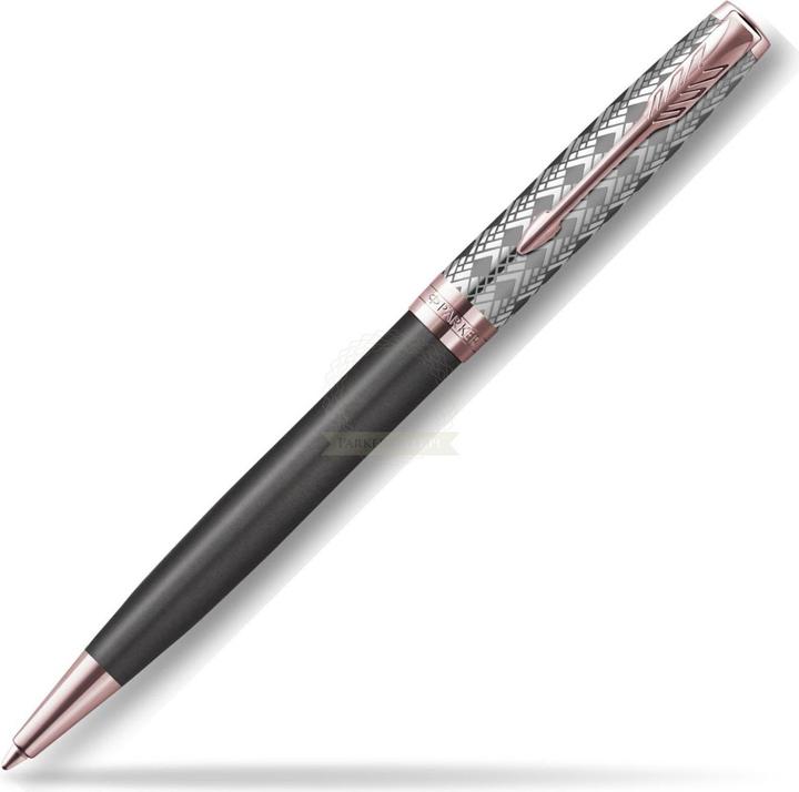 Actual product image Parker Ballpoint pen Sonnet Prem. Metal & Grey P.G.C. sw M (Grey, Pink gold, Metallic, 1 x)