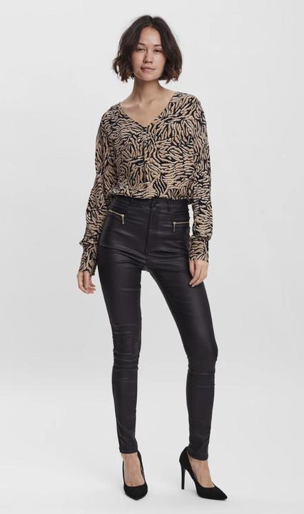 Actual product image Vero Moda Vmloa Hr Skinny Coated Zipper Pant Exc Pants (32)