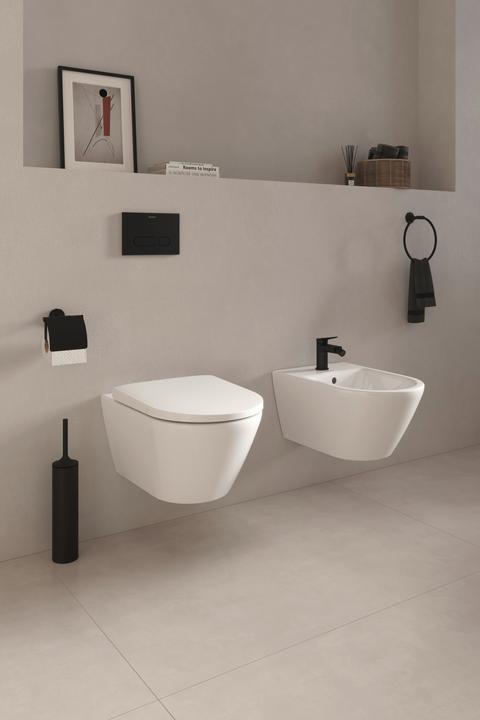 Produktbild Duravit Papierrollenhalter STARCK T mit Deckel schwarz matt