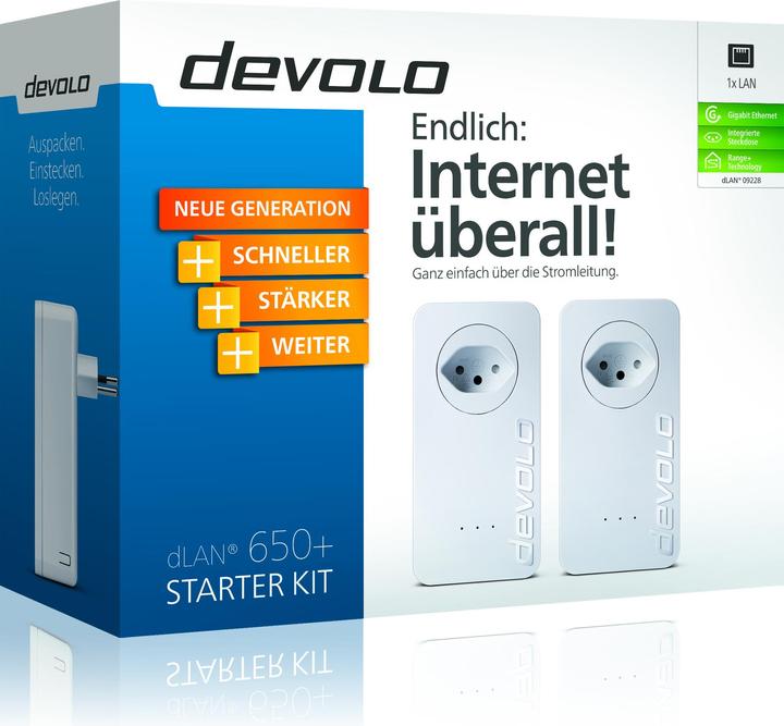 Actual product image Devolo dLAN 650+ Starter Kit (600 Mbit/s)