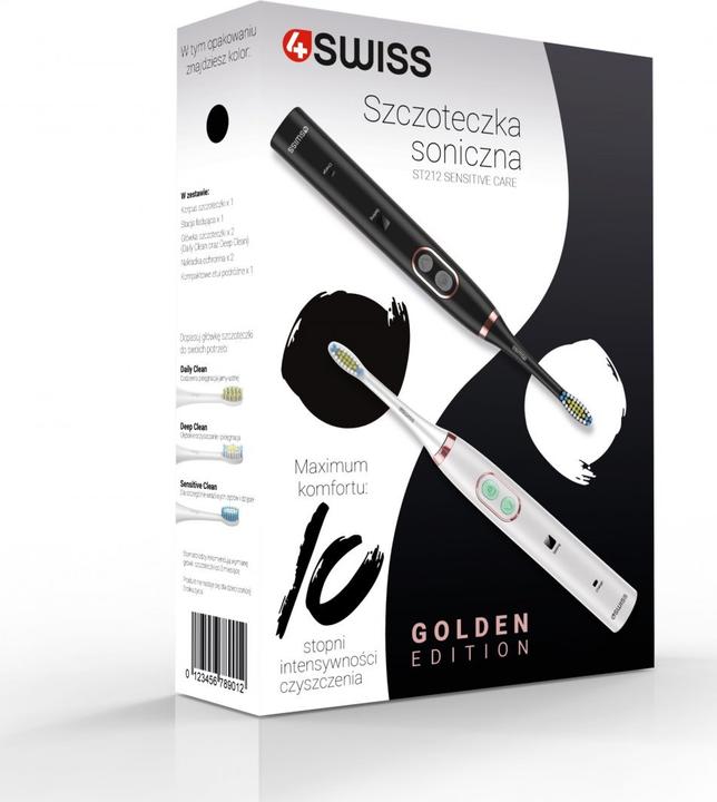 Immagine prodotto 4Swiss Szczoteczka Sensitive Care ST212 Golden Edition Biała (Spazzolino sonico)