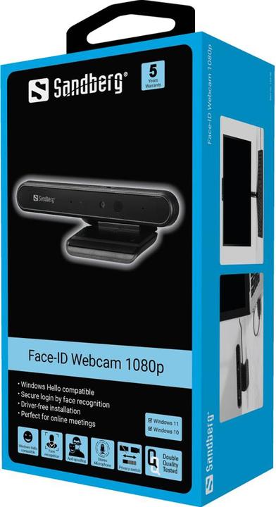 Produktbild Sandberg Face-ID USB Webcam 1080P 30 fps (2 Mpx)