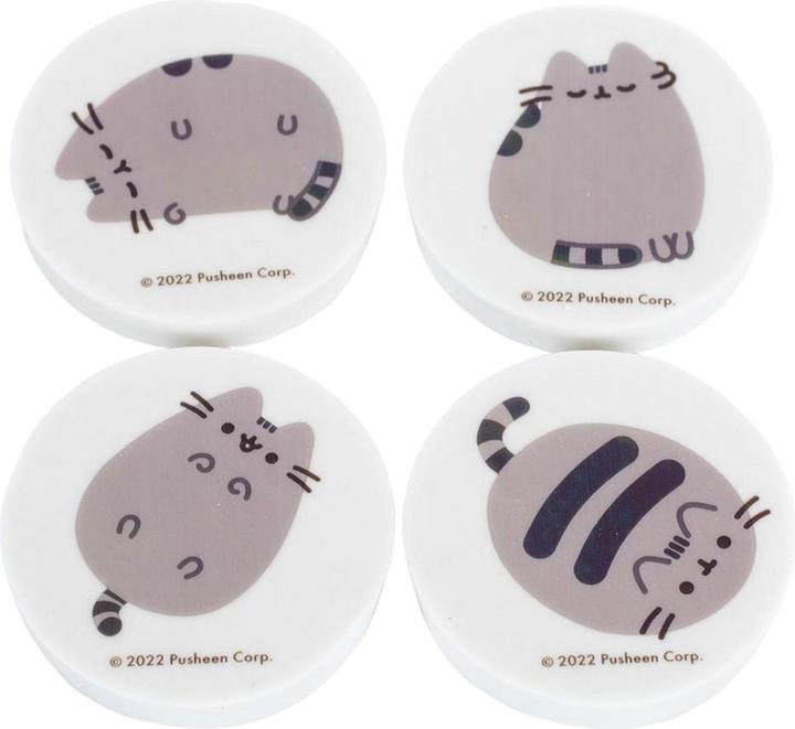 Actual product image Pusheen Printed Erasers (Pack of 4)