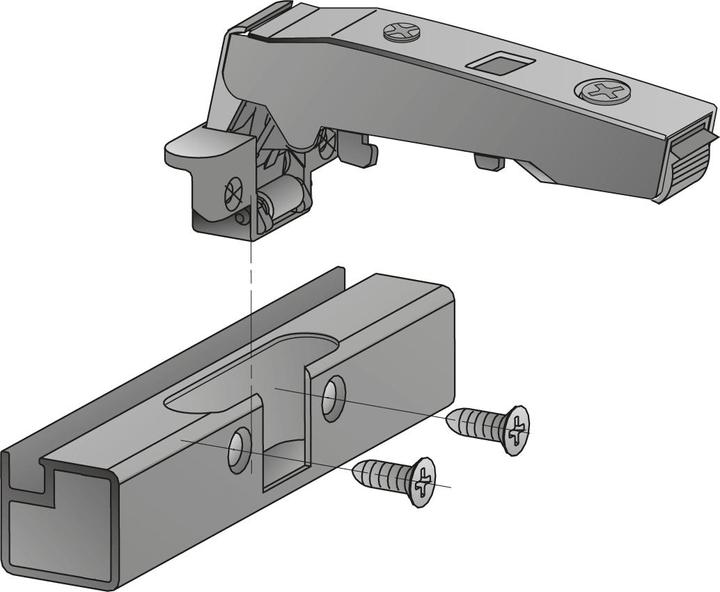 Produktbild Hettich Aluminiumrahmen Topfband Sensys 8638i, Eckband