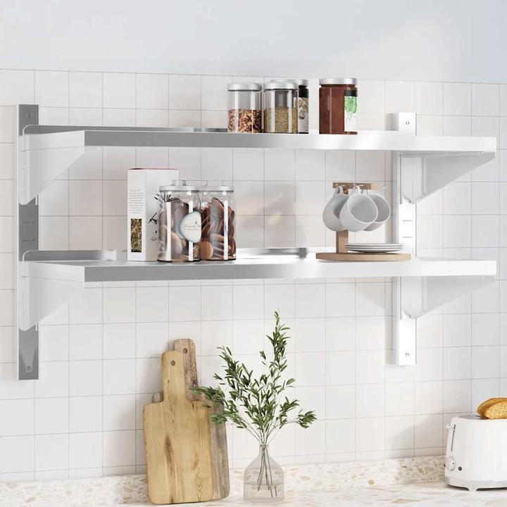 Produktbild VidaXL Wandregal mit 2 Böden Edel (100 x 40 x 60 cm)