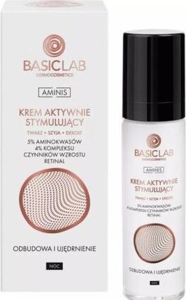 Immagine prodotto BasicLab Aminis Crema Notte Attivamente Stimolante Ricostruzione e Rassodamento 50Ml (50 ml, Crema notte)
