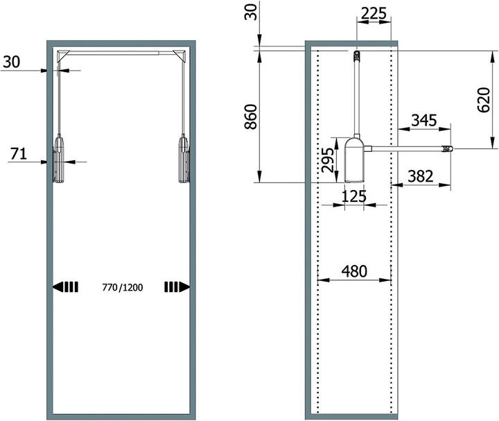 Actual product image Servetto Clothes lifts ELETTRICO (1 pcs.)
