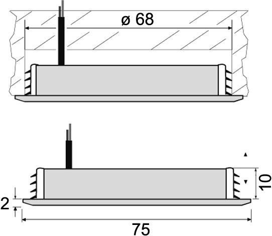 Image du produit L&S Feux encastrés/montés à LED Nova round 12 V (181 lm)