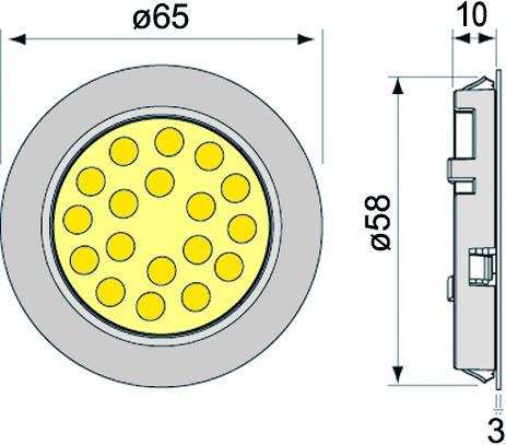 Immagine prodotto L&S Kit di 3 lampade incassate/esterne LED Sunny II 12 V (75 lm)
