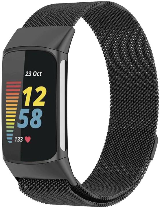 Actual product image PhoneLook Milanaise bracelet made of steel in (size S) (Aluminium, Fitbit Charge 5)