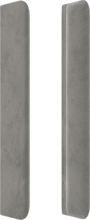 Immagine prodotto VidaXL Kopfteil mit Ohren Hellgrau 203x16x118/128 cm Samt,Farbe (203 x 16 x 128 cm)