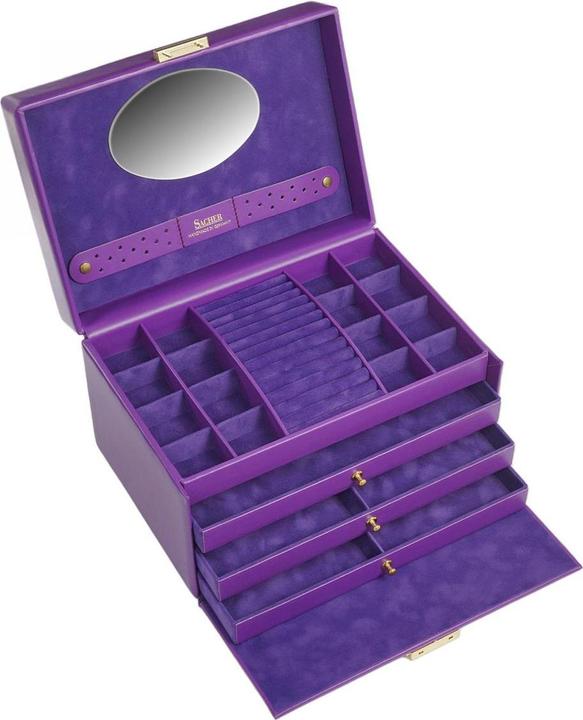 Image du produit Sacher 74.519.560505 - Boîte à bijoux Karen colisimo violet full grain cowhide