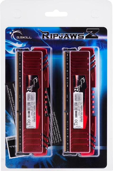 Actual product image G.Skill DDR3-1600 CL10 RipjawsZ memory module GB (4 x 8GB, 1600 MHz, DDR3-RAM, DIMM)