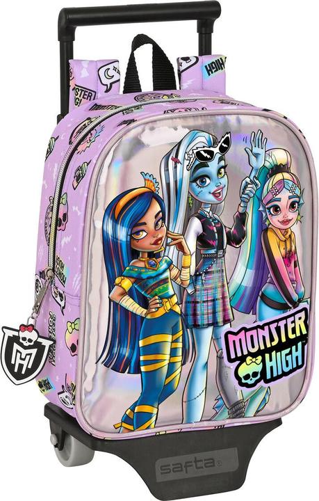 Actual product image Monster High School rucksack with wheels Best boos Purple 22 x 27 x 10 cm