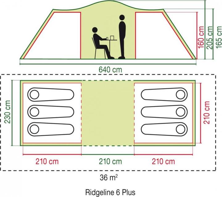Image du produit Coleman Ridgeline 6 (Tente igloo, 12.20 kg, 6 personnes)