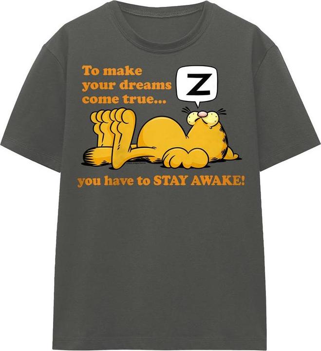 Actual product image Garfield Unisex Adult Stay Awake T-Shirt (L)