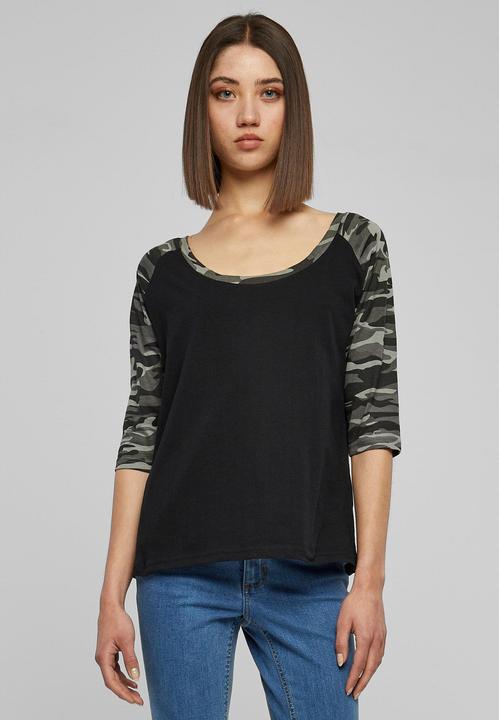 Immagine prodotto Urban Classics Tee Raglan 3/4 da donna a contrasto (XXL)