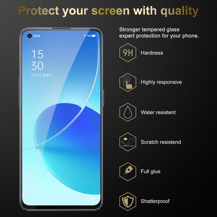 Productafbeelding Cadorabo Glas ter bescherming van het scherm (3 Stuk, Oppo Reno 6 5G)