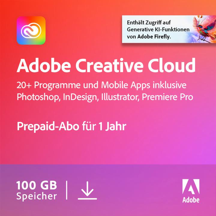 Produktbild Adobe Creative Cloud Individual (1 User, 1 Geräte/User, 12 Monate)