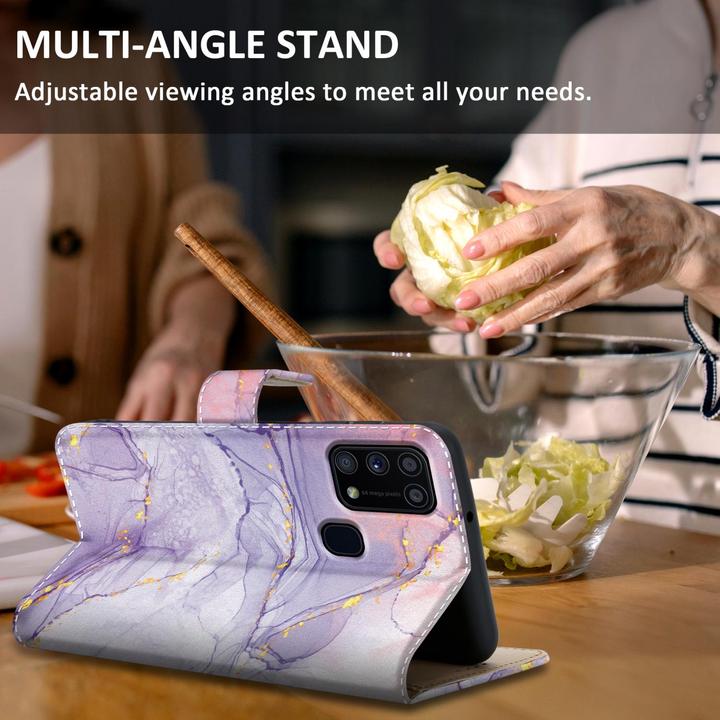 Produktbild Cadorabo Book Hülle mit Print für Samsung Galaxy M31 (Samsung Galaxy M31)