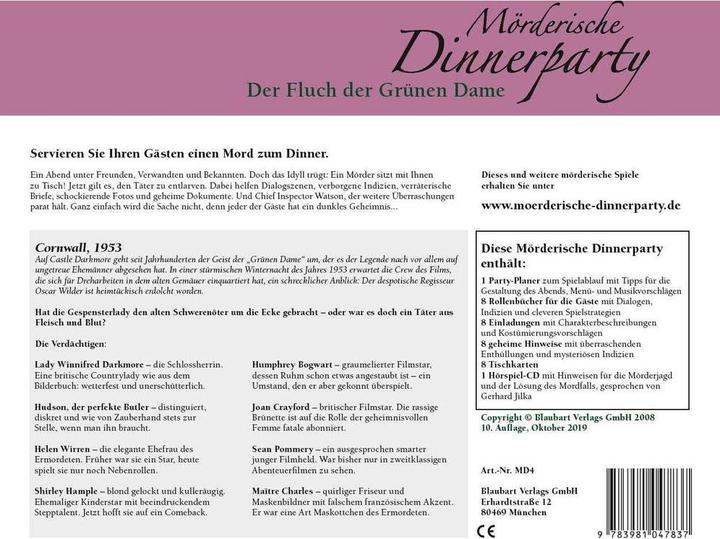 Image du produit Dîner meurtrier - La malédiction de la dame verte (Allemand)
