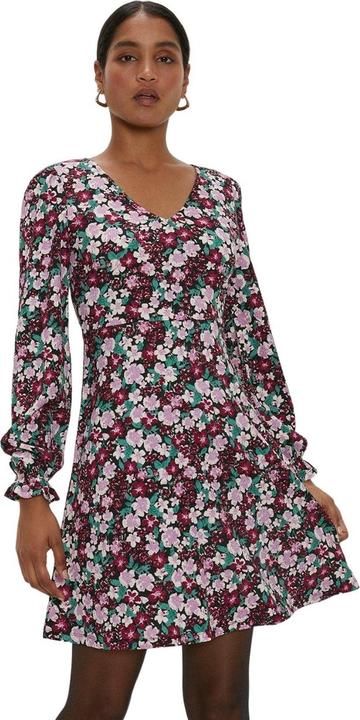 Produktbild Dorothy Perkins Floral VAusschnitt Langärmeliges Minikleid (42 D)