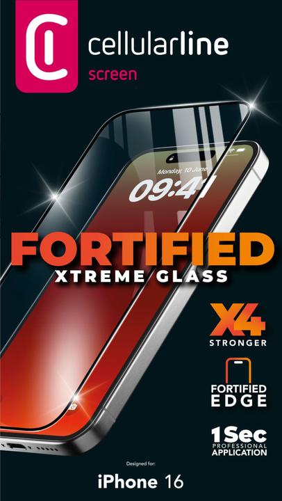 Actual product image Cellularline Xtreme Glass (1 Piece, Apple iPhone 16)