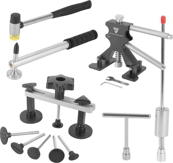 Produktbild Stahlwerk Dellen-Reparatur-Set 83-teiliges Kfz Smart Repair Ausbeul-Set