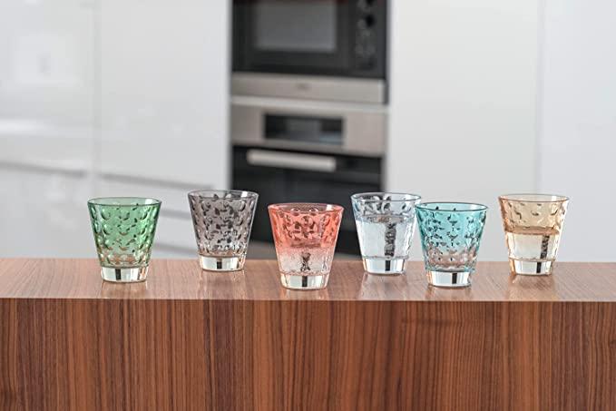 Image du produit Leonardo Verre à boire Optic Pastel 215 ml, 6 pièces, multicolore (0.22 l, 6 x)