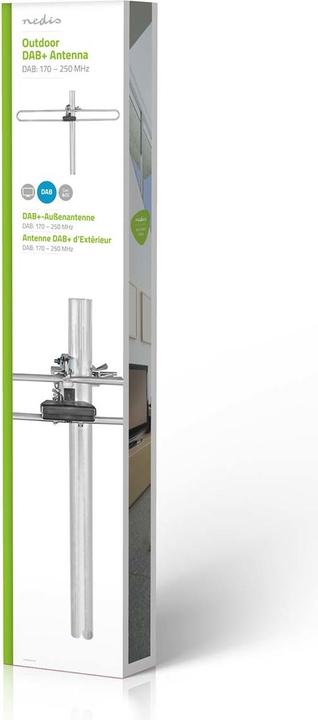 Immagine prodotto Nedis Antenna DAB - Guadagno massimo di 4dB - DAB: 170-250 MHz - Portata di 50 km - per ANORD all'aperto (DAB/ DAB+)