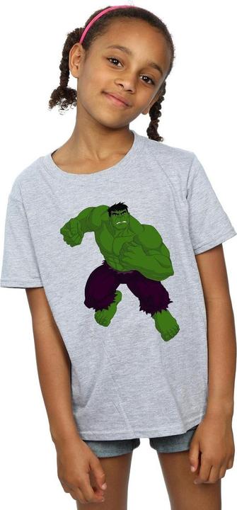 Actual product image Girls Hulk Pose Cotton T-Shirt (152, 158)