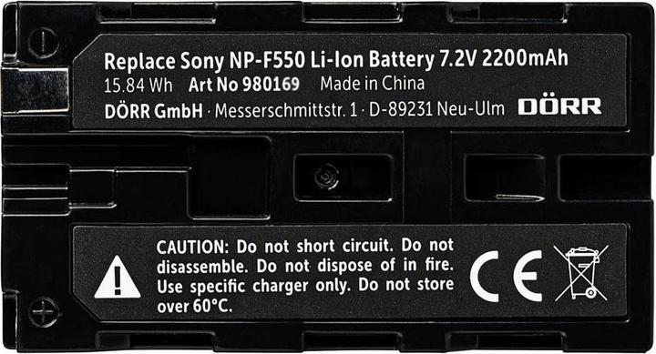 Actual product image Dörr Digital camera battery NP-F550 (Rechargeable battery)