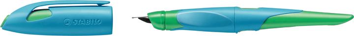 Actual product image STABILO EASYbirdy ergonomic school fountain pen for right-handers standard nib (Green, Blue, 1 x)