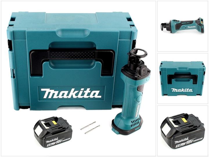 Immagine prodotto Makita DCO 180 T1J Rifilatore per cartongesso a batteria 18 V in valigetta Makpac + 1x Batteria 5,0