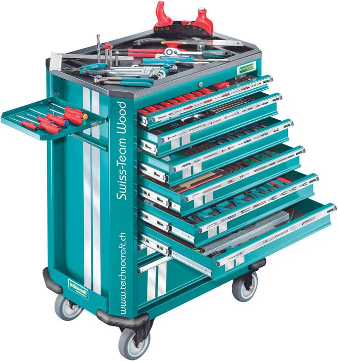 technocraft Werkstattwagen SWISS TEAM WOOD 282-tlg (282 x)