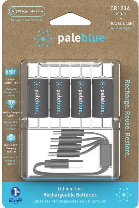 Productafbeelding Pale Blue Batterij CR123 (4 Pcs., CR123A, 860 mAh)