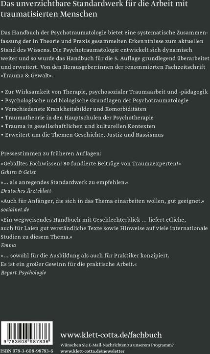 Produktbild Handbuch der Psychotraumatologie (Deutsch, Silke Birgitta Gahleitner, Carsten Spitzer, Ingo Schäfer, Heide Glaesmer, 2024)