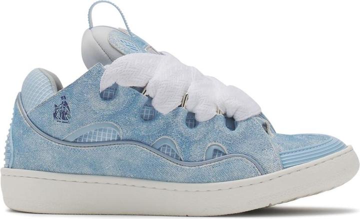 Produktbild Lanvin curb sneakers in leather and mesh color denim blue (42)