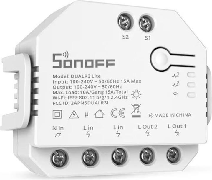 Sonoff WiFi-Rolladenaktor DUALR3Lite (Schaltaktor)