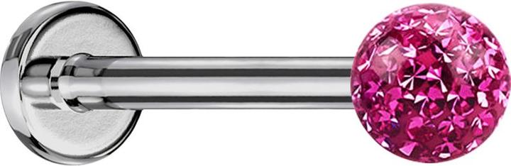 Produktbild Star Piercing Labret Pure White mit Kugel (ohne MessingTitan G23, ohne MessingChirurgenstahl 316L)