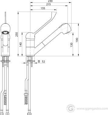 Produktbild GGM Gastro Einloch Mischbatterie 5000 - 111876