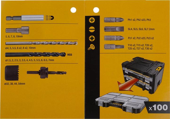 Image du produit DeWalt TStack Kit universel (6 mm, 6,5 mm, 5,5 mm, 10 mm, 1,5 mm, 7 mm, 3 mm, 5 mm, 8 mm, 2,5 mm, 3,5 mm, 4,5 mm, 2 mm, 4 mm)