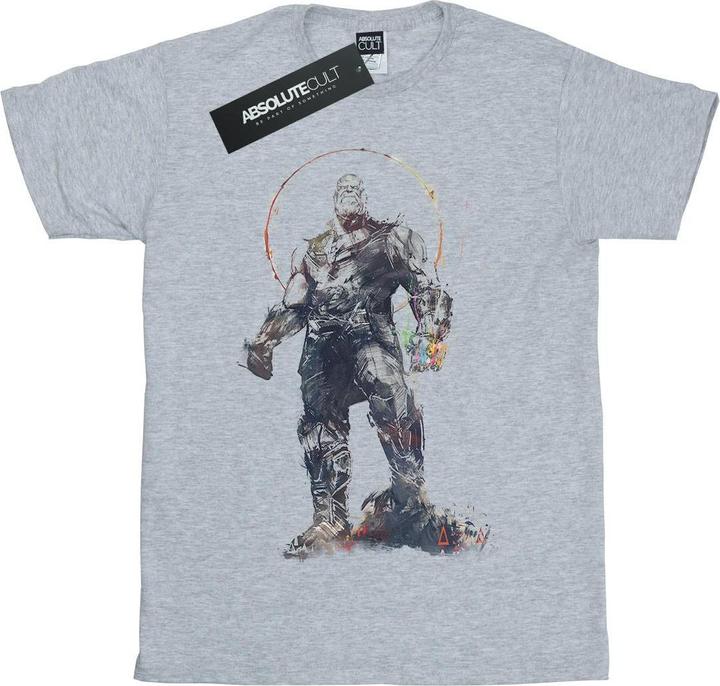 Actual product image Boys Avengers Infinity War Thanos Sketch T-Shirt (128)