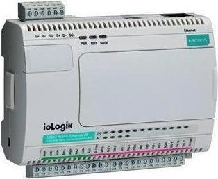 Image du produit Moxa IOLOGIK E2240-T - Contrôleur universel, 8 AI, 2 AO, ClickGo, -40 à 75C température de fonctionnement