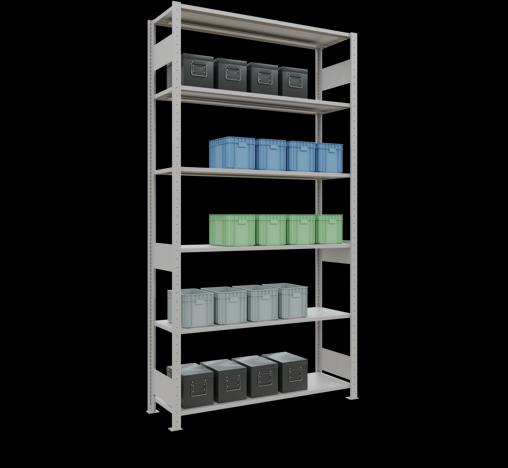 Immagine prodotto Schulte Lagertechnik Sistema di scaffalature di base senza viti MULTIplus150 con ripiani di lunghezza