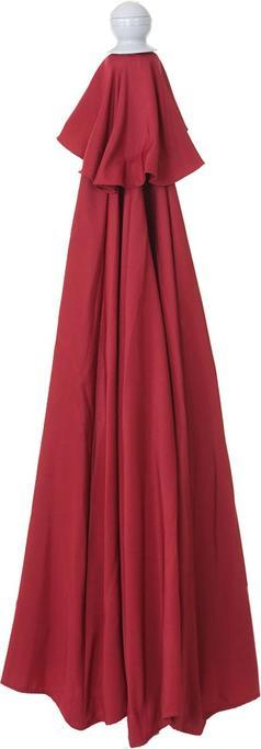 Produktbild Mendler Sonnenschirm halbrund, Halbschirm Balkonschirm, UV 50+ Polyester/Alu 3kg, 300cm bordeaux mit Ständer (2.85 m)